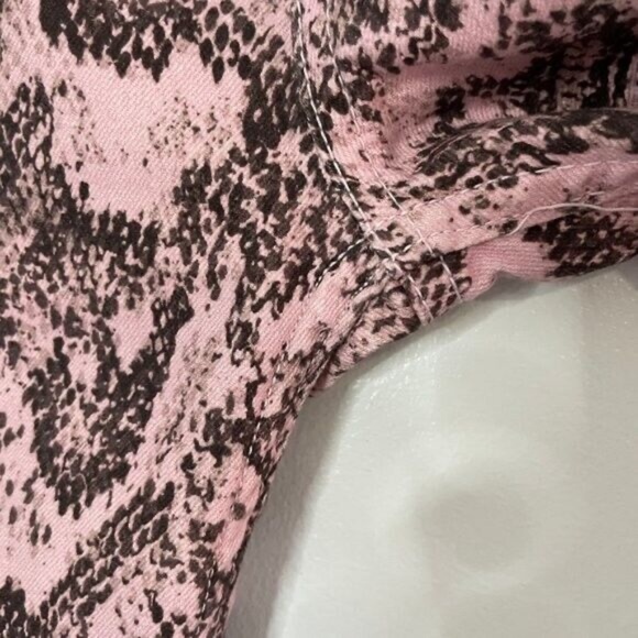BDG Urban Outfitters Snakeskin Print High Waisted Skinny Jeans Pink Size 24 - Picture 11 of 15